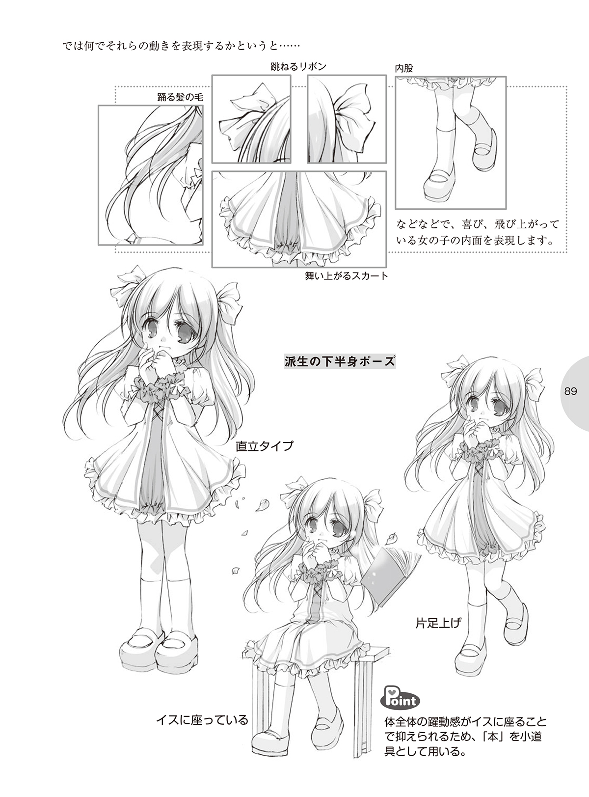 萌えキャラクターの描き方 しぐさ・感情表現編 | ホビージャパンの技法書